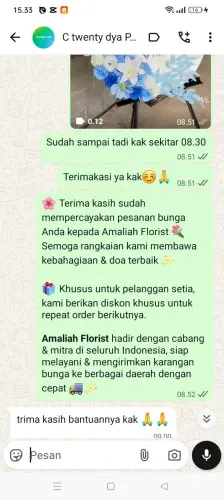 Testimonial Standing Flower bojonegoro