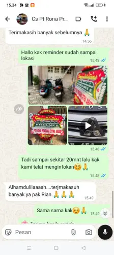 Testimonial Papan Bunga bojonegoro